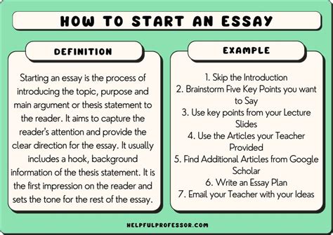 best way to start an essay